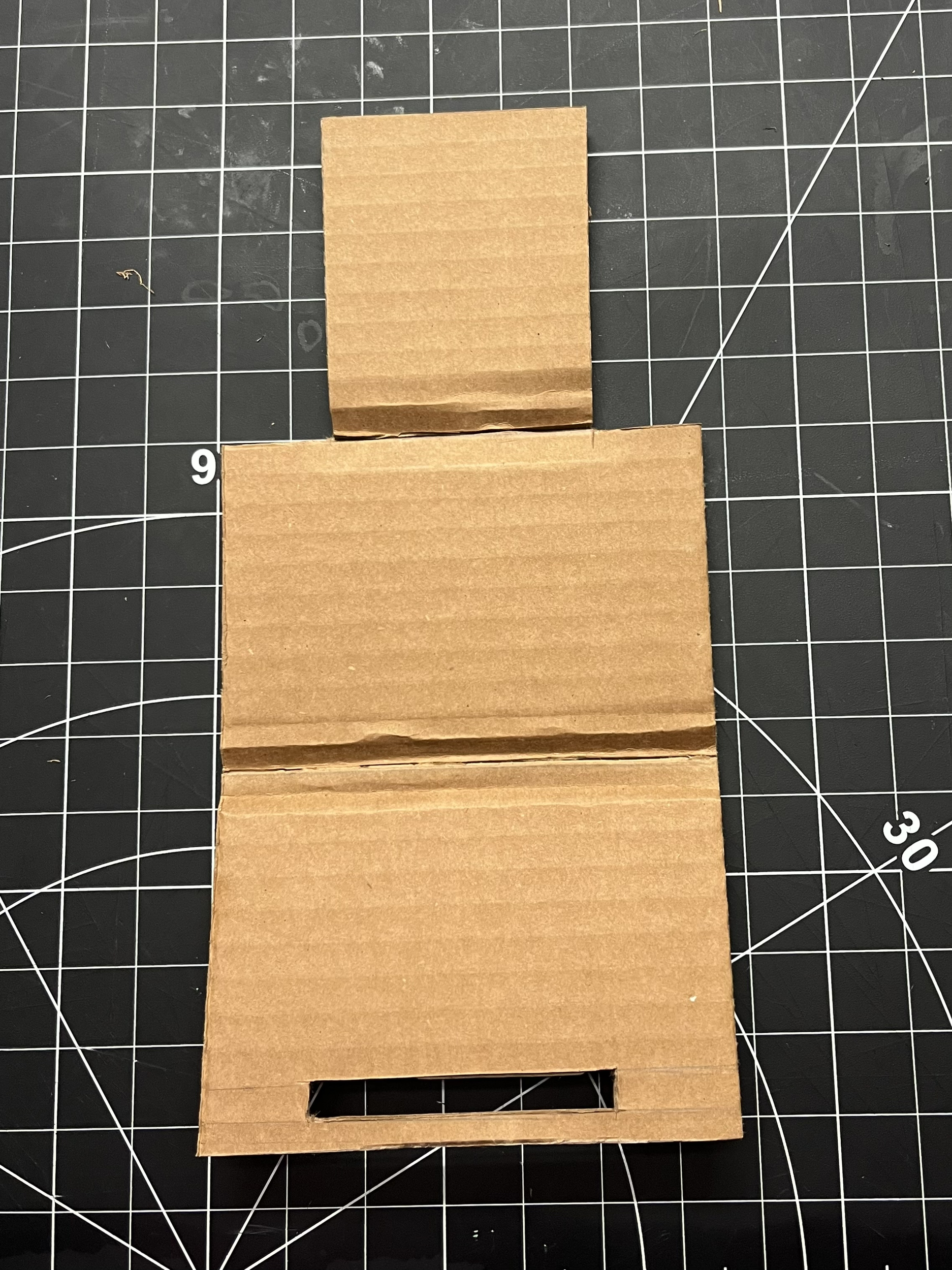 This is what it looked like after we cut all the unnecessary pieces out. And we also cut in between the shapes just so then it was easier to bend.